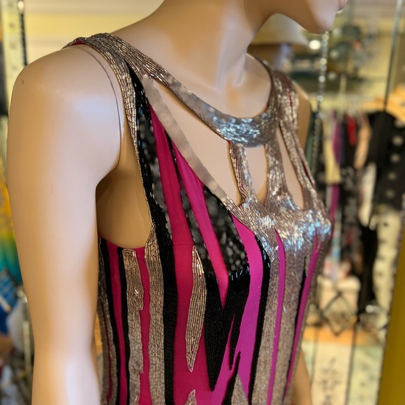 Barron Duquette  Top Size Small 100% silk zip closure amazing quality - Picture 7 of 16